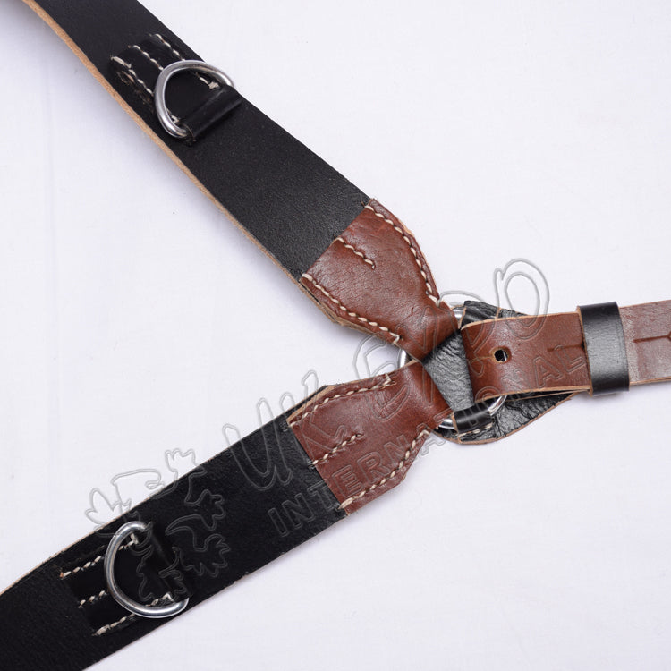 German Leather Combat Y Straps