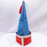 Sky Blue & Red Wool Royal Spanish Sleeve Cap