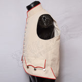 Civil War Union Military Cream Color Red Piping Vest