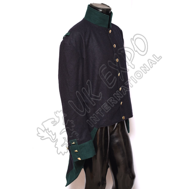 French Habit Dark Blue Wool Coat