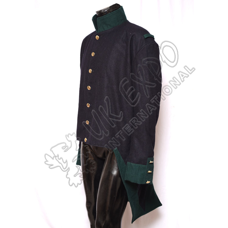 French Habit Dark Blue Wool Coat