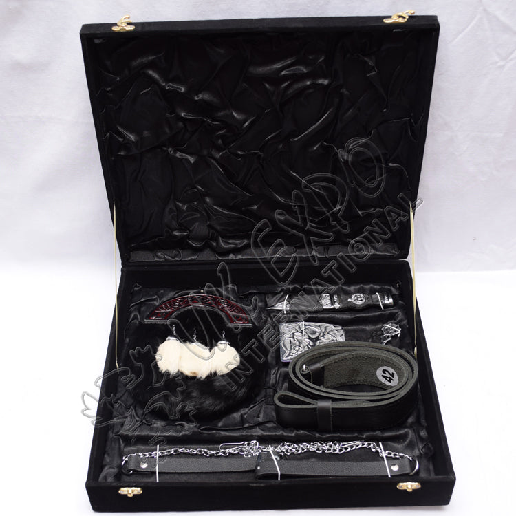 Full Dress Sporran 6 Pieces Thistle Style Box