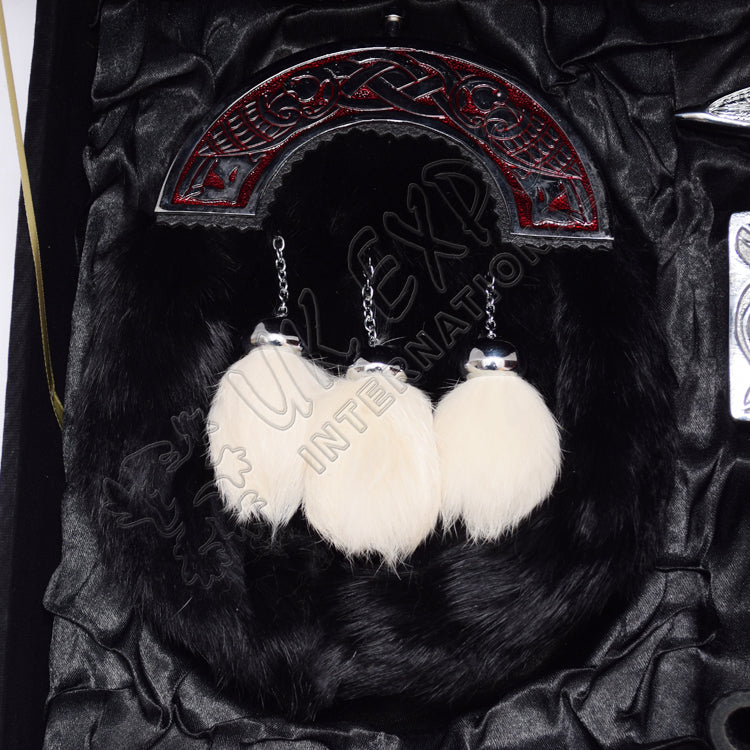 Full Dress Sporran 6 Pieces Thistle Style Box