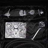 Full Dress Sporran 6 Pieces Thistle Style Box