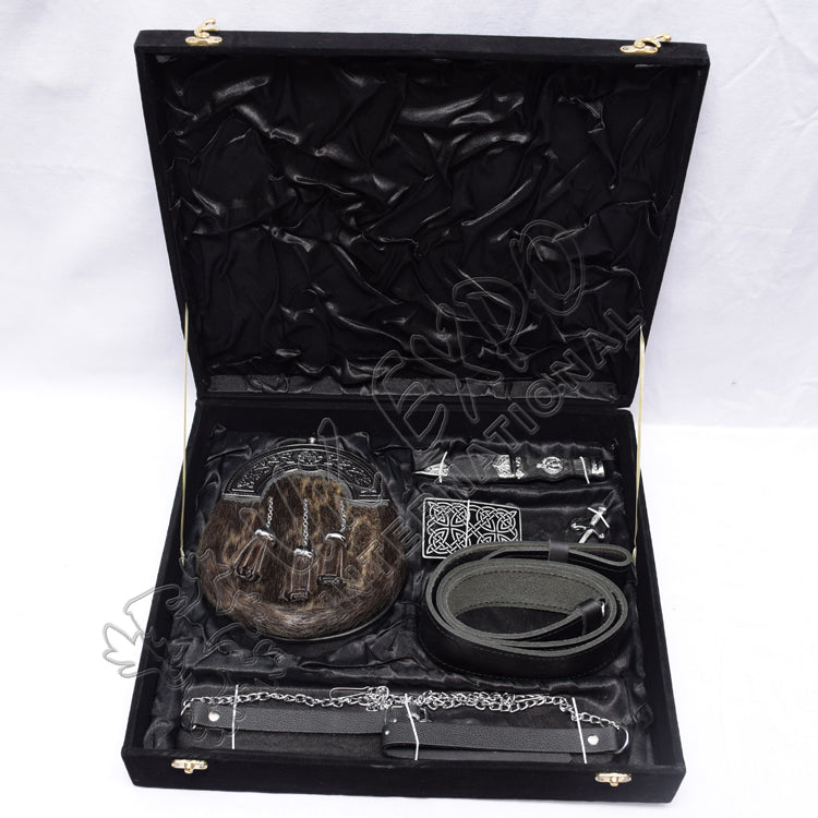 Full Dress Sporran 6 Pieces Set Box
