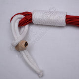 Russian Braid Red White Cotton Barrel Sash