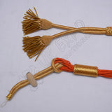 Russian Braid Orange Gold Cotton Barrel Sash