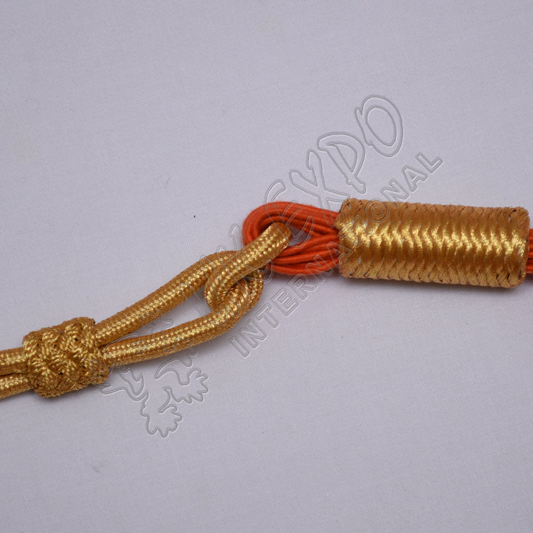 Russian Braid Orange Gold Cotton Barrel Sash
