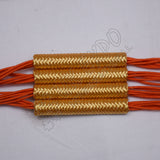 Russian Braid Orange Gold Cotton Barrel Sash