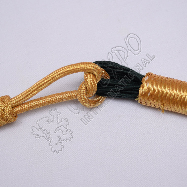 Russian Braid Dark Green Cotton Barrel Sash