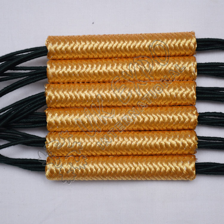 Russian Braid Dark Green Cotton Barrel Sash