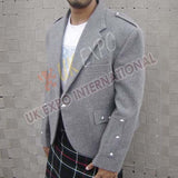 Simple Gray Argyle Jacket