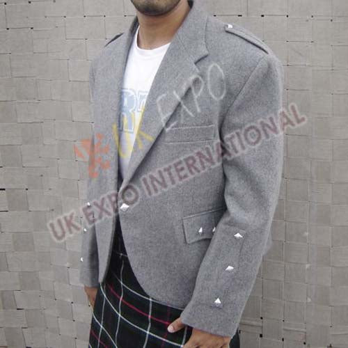Simple Gray Argyle Jacket