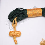 Russian Braid Dark Green Golden Cotton Barrel Sash
