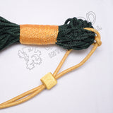 Russian Braid Dark Green Golden Cotton Barrel Sash