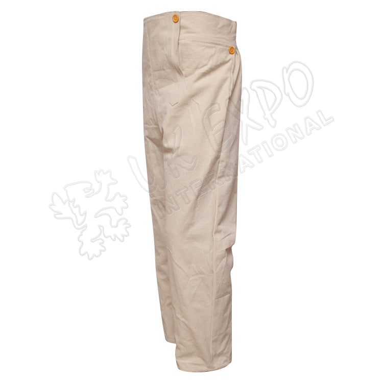 Cream Color Canvas Civil War Trouser