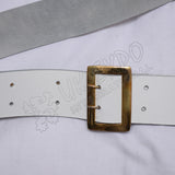 White Leather Cross Belt Bayonet Holder Military Shoulder Belt