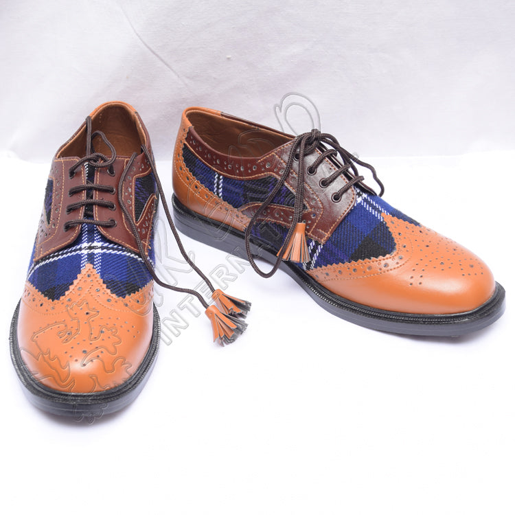 Hybrid Scotland Heritage Tartan Ghillies With Brown/Tan Leather