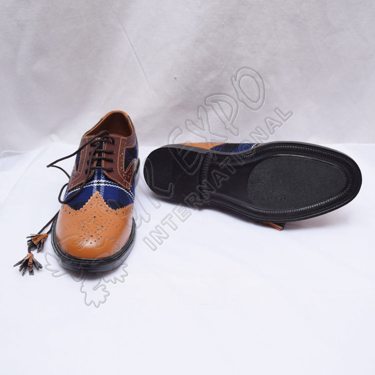 Hybrid Scotland Heritage Tartan Ghillies With Brown/Tan Leather