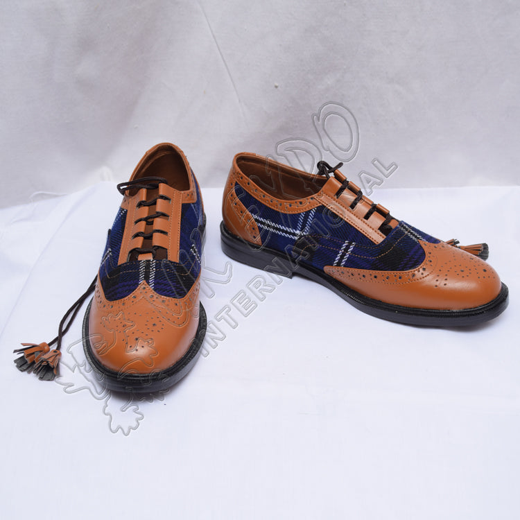 Hybrid Scotland Heritage Tartan Ghillies With Brown Leather