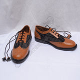 Hybrid Gray Tartan Ghillies Brown Leather With PU Sole Shoes