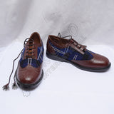 Hybrid Tartan Ghillie Brogues With Rich Chocolate Leather