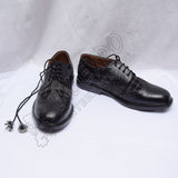 Hybrid Tartan Ghillie Brogues Gray Black Leather With PU Sole