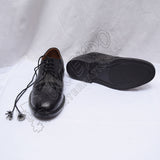 Hybrid Tartan Ghillie Brogues Gray Black Leather With PU Sole