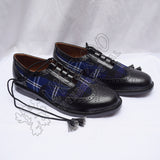 Scotland Tartan Ghillie Brogues Heritage Design Black Leather