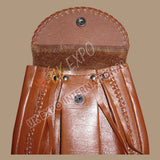 Brown Leather Snap Closing Day Wear Sporran