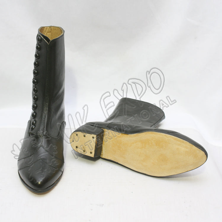 Victorian Antique Black Leather Boots