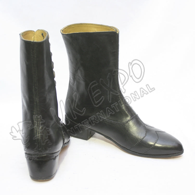 Victorian Antique Black Leather Boots