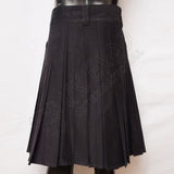 Men Sports Casual Black Utility Kilt