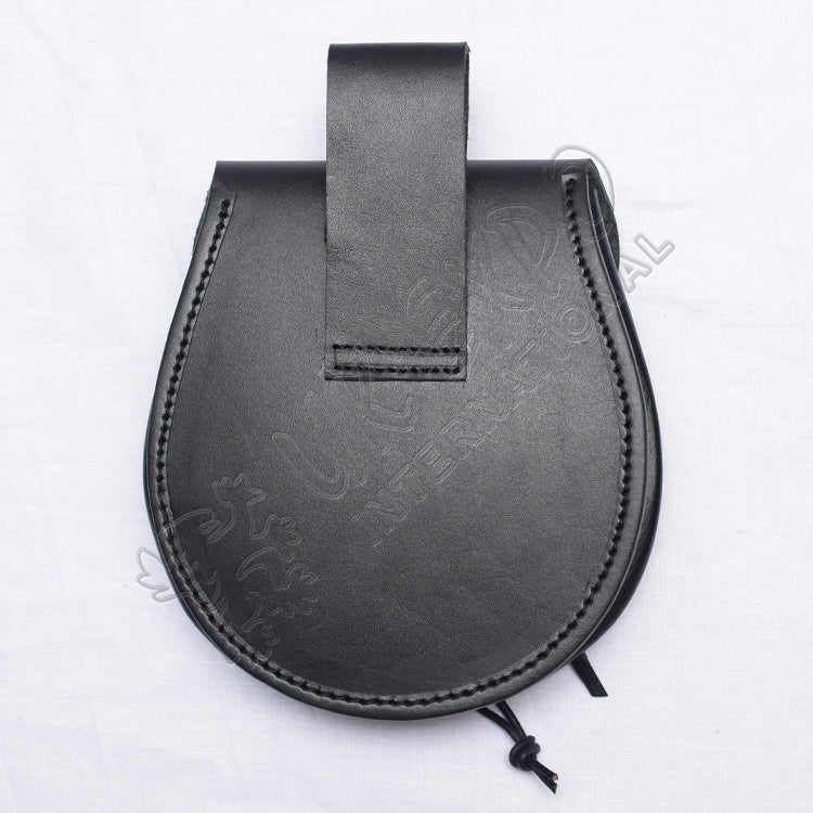 Cater Tassel Black Leather Bag Sporran