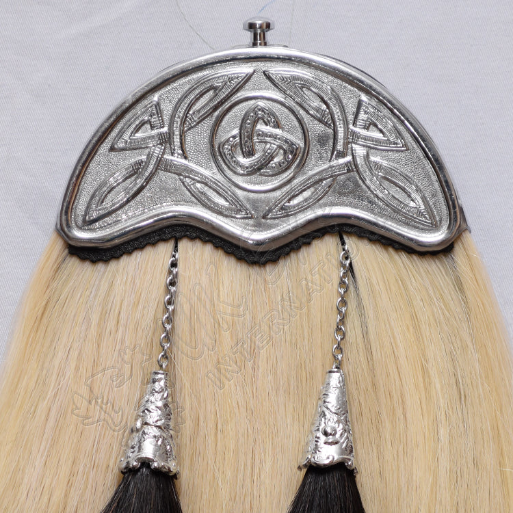 Khaki Long Horse Hair Celtic Sporran