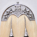 Scottish Flower White Horse Hair Sporran