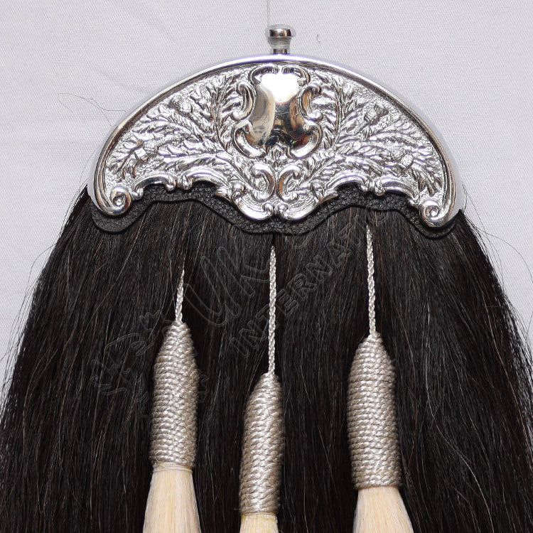 Black Horse Hair Silver Cantle Sporran