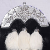 Thistle Bloom Black Rabbit Fur Full Dress Sporran