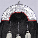 Celtic Black Goat Skin Tassel Full Dress Sporran