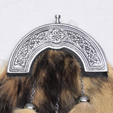 Scottish Fox Fur Celtic Sporran For Men
