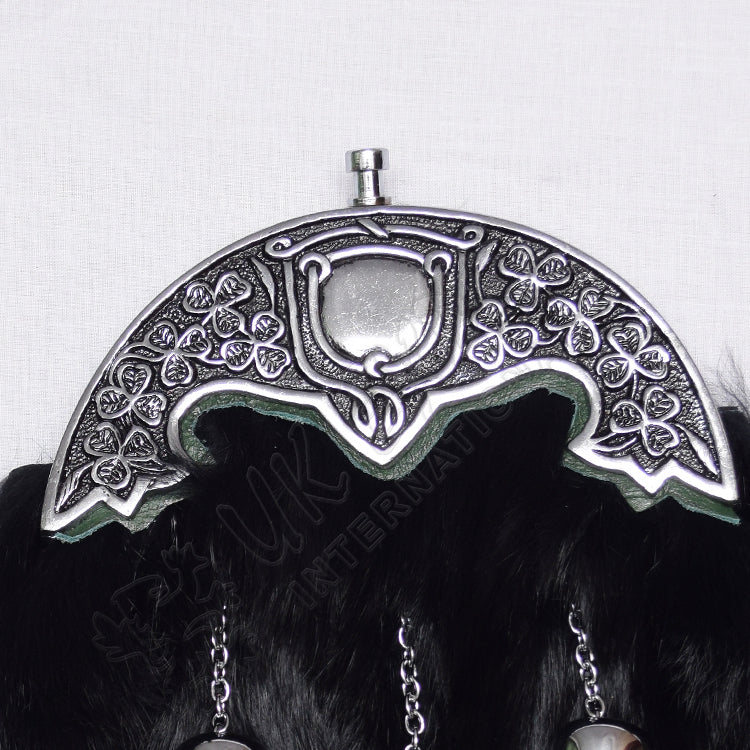 Rabbit Fur Sporran With Shamrock Cantle