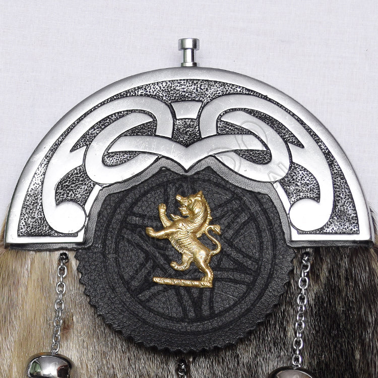 Rampant Lion Badge Seal Skin Sporran