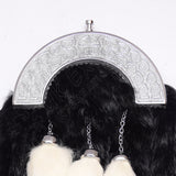Celtic Knot Black Rabbit Fur Sporran