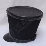 Shako Hat White Threads Embossed Brim Military Ceremonial Hat