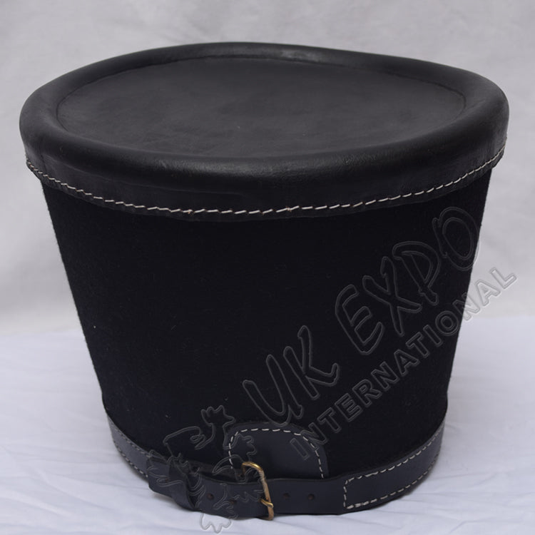 Shako Hat White Threads Embossed Brim Military Ceremonial Hat
