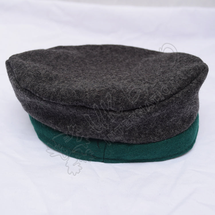Historical Dark Gray Green Balmoral Hat Scottish Military Headwear