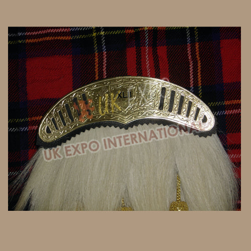 XLII Gold Officer Himalayan Goat Skin Sporran