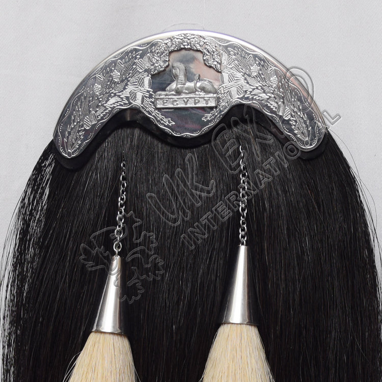 Highlander Egypt Design Black Horse Hair Sporran
