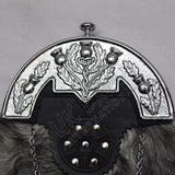 Chrome Thistle Cantle Gray Multi Fur Sporran