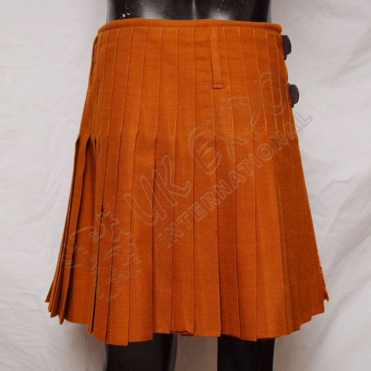 Scottish Saffron Gold Tartan Kilt